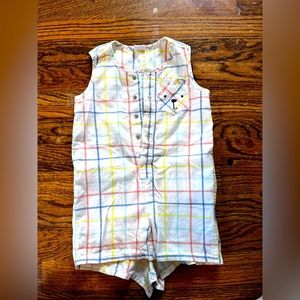 Precious sleeveless summer plaid onesie from Baby Gap! Size 18-24mo